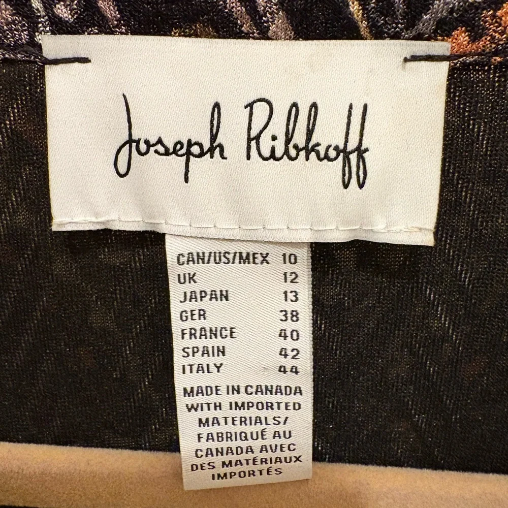 Joseph Ribkoff Paisley Print V-Neck Blouse Top Women’s 10 - Picture 3 of 9